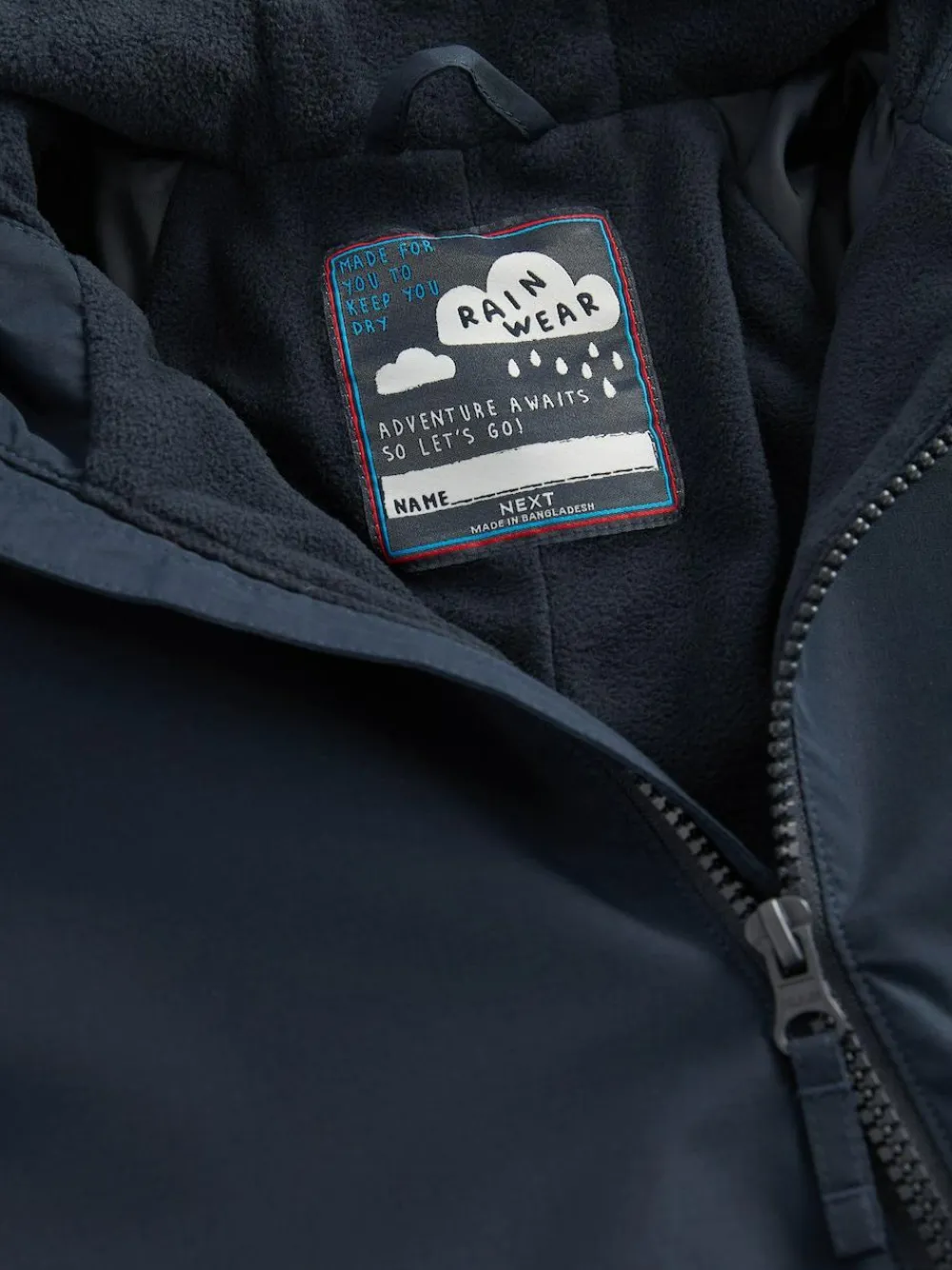 Online Next Navy Blue Waterproof Fleece Lined Puddlesuit (3mths-7yrs)