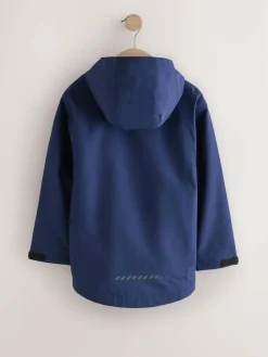 Next Navy Blue Waterproof Fleece Lined Hooded Jacket (3-16yrs)^BOY Coats & Jackets|Snowsuits & Coats