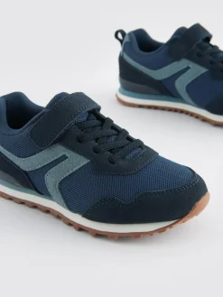 Next Wide Fit (G) One Strap Elastic Lace Trainers^BOY Sneakers