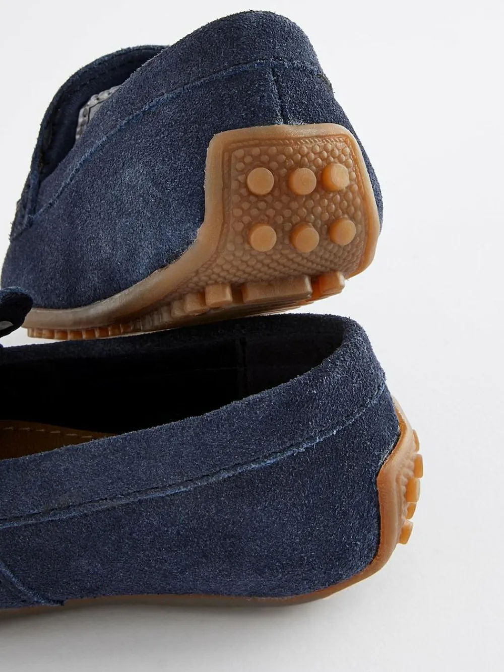 Best Next Wide Fit (G) Suede Slip-Ons Loafer Shoes Navy Blue