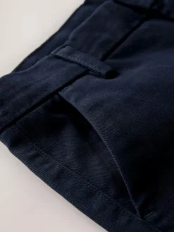 Online Next Wide Fit Stretch Chino Trousers (3-17yrs) Navy Blue