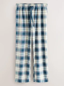 Next Navy Blue/Stone Motionflex Cosy Pyjamas Set 2 Pack