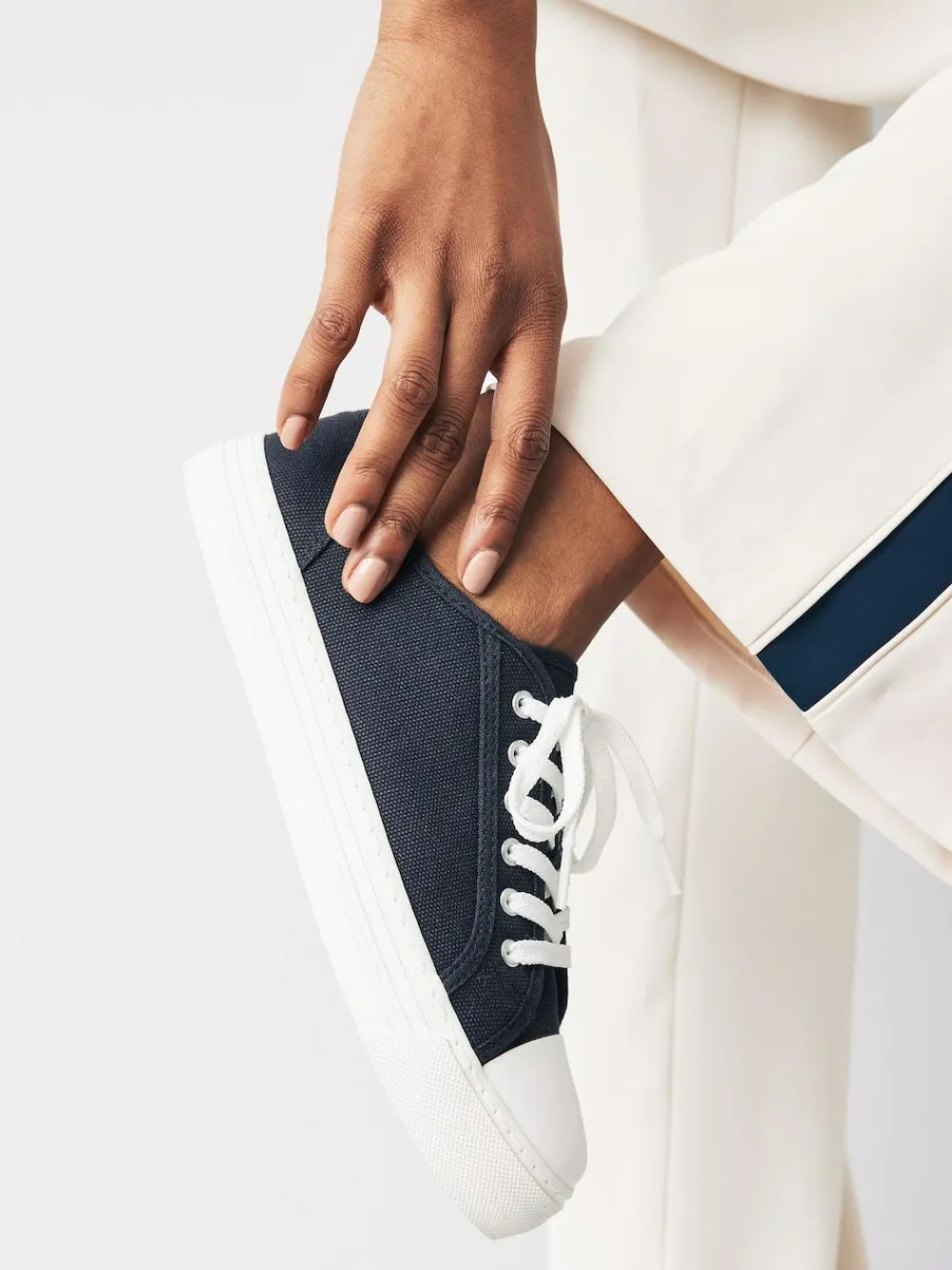 Next Canvas Baseball Trainers^Women Sneakers