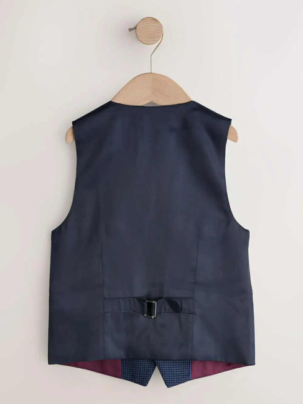New Next Navy Check Waistcoat (3-16yrs)