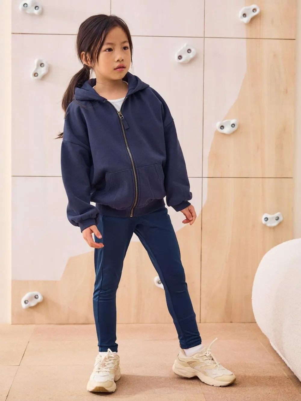 Best Next Cotton Rich Zip Through Sports Hoodie (3-16yrs) Navy