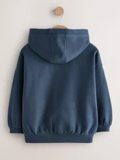Best Next Cotton Rich Zip Through Sports Hoodie (3-16yrs) Navy