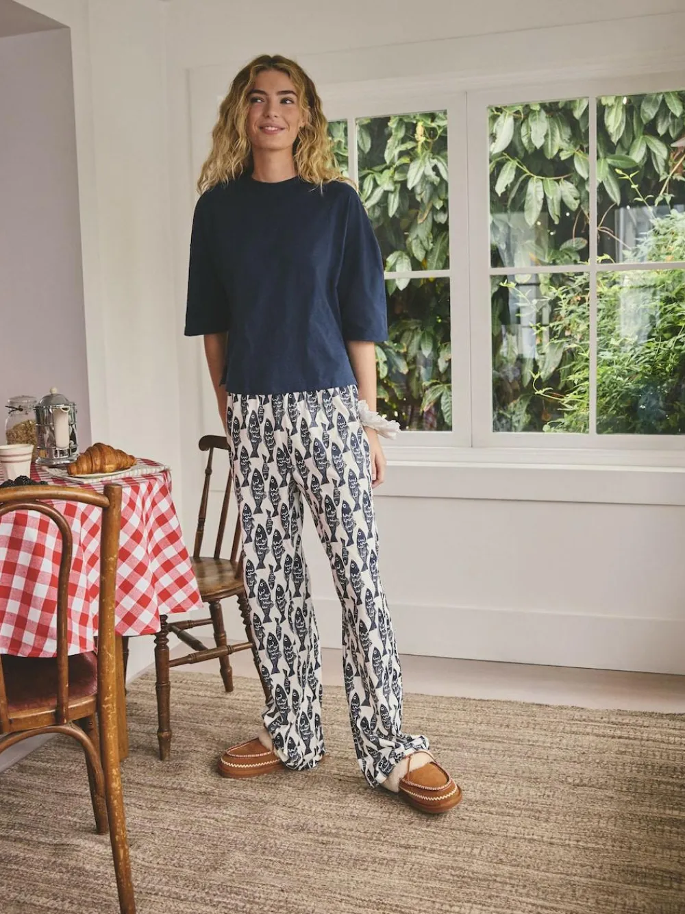 Best Next Navy Fish Cotton Short Sleeve Pyjamas