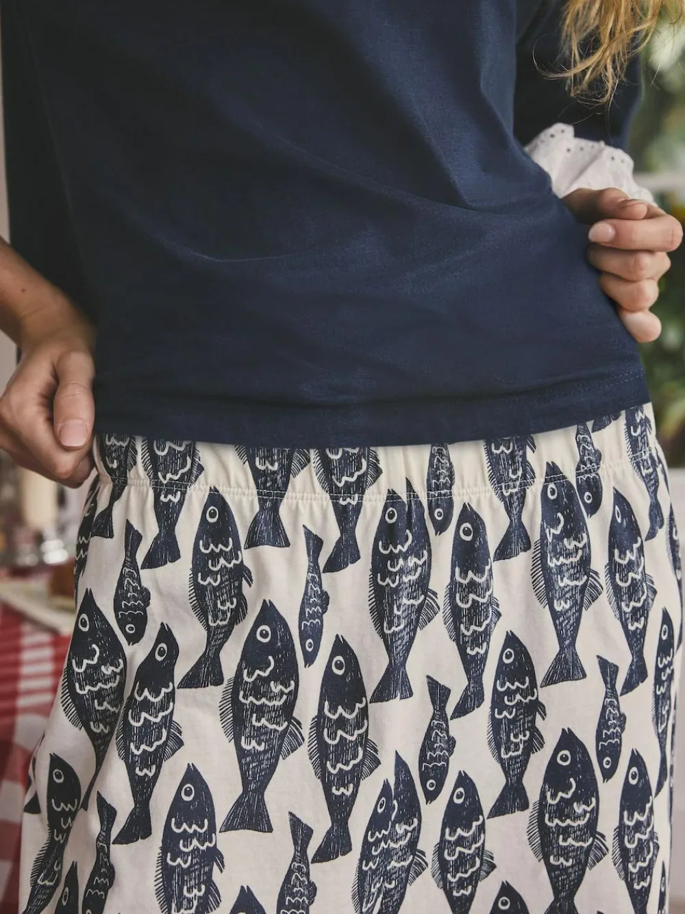 Best Next Navy Fish Cotton Short Sleeve Pyjamas