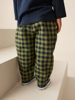 Sale Next Barrel Pull On Trousers (3mths-7yrs) (3mths-7yrs) Navy Gingham