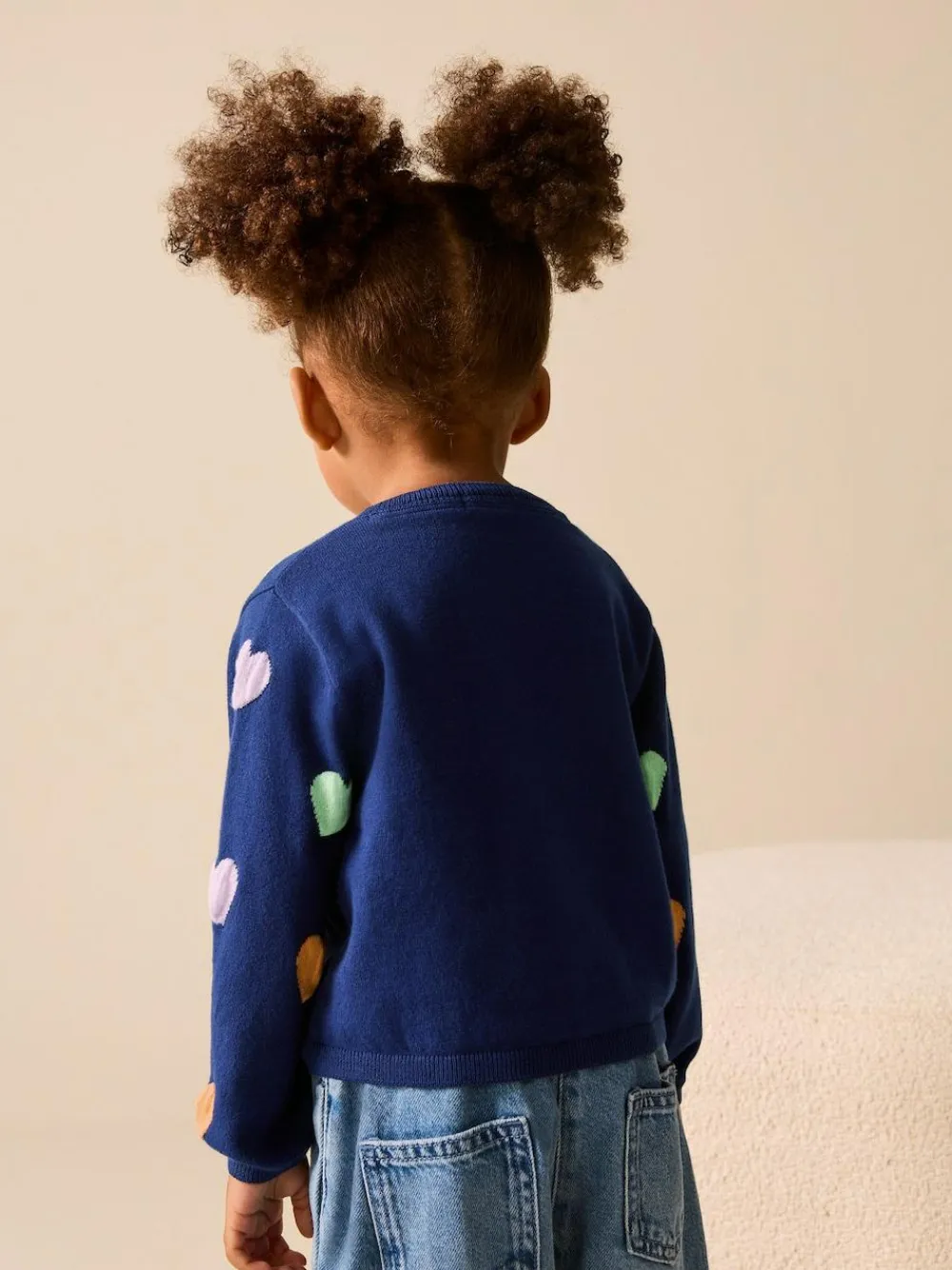 Hot Next Cardigan (3mths-10yrs) Navy Heart