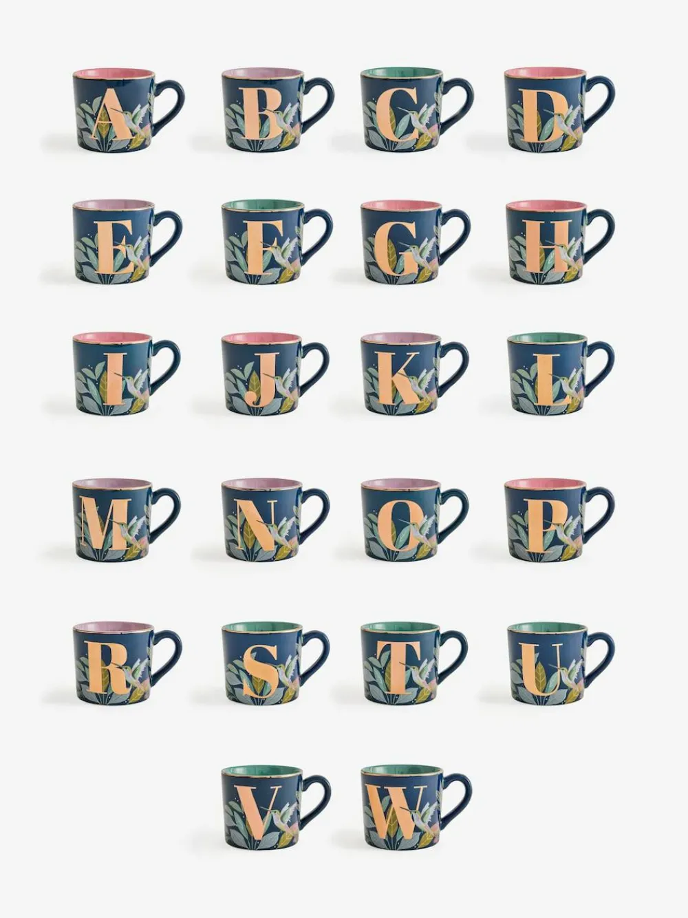 Next Navy Hummingbird Alphabet Mug^ Mugs & Cups