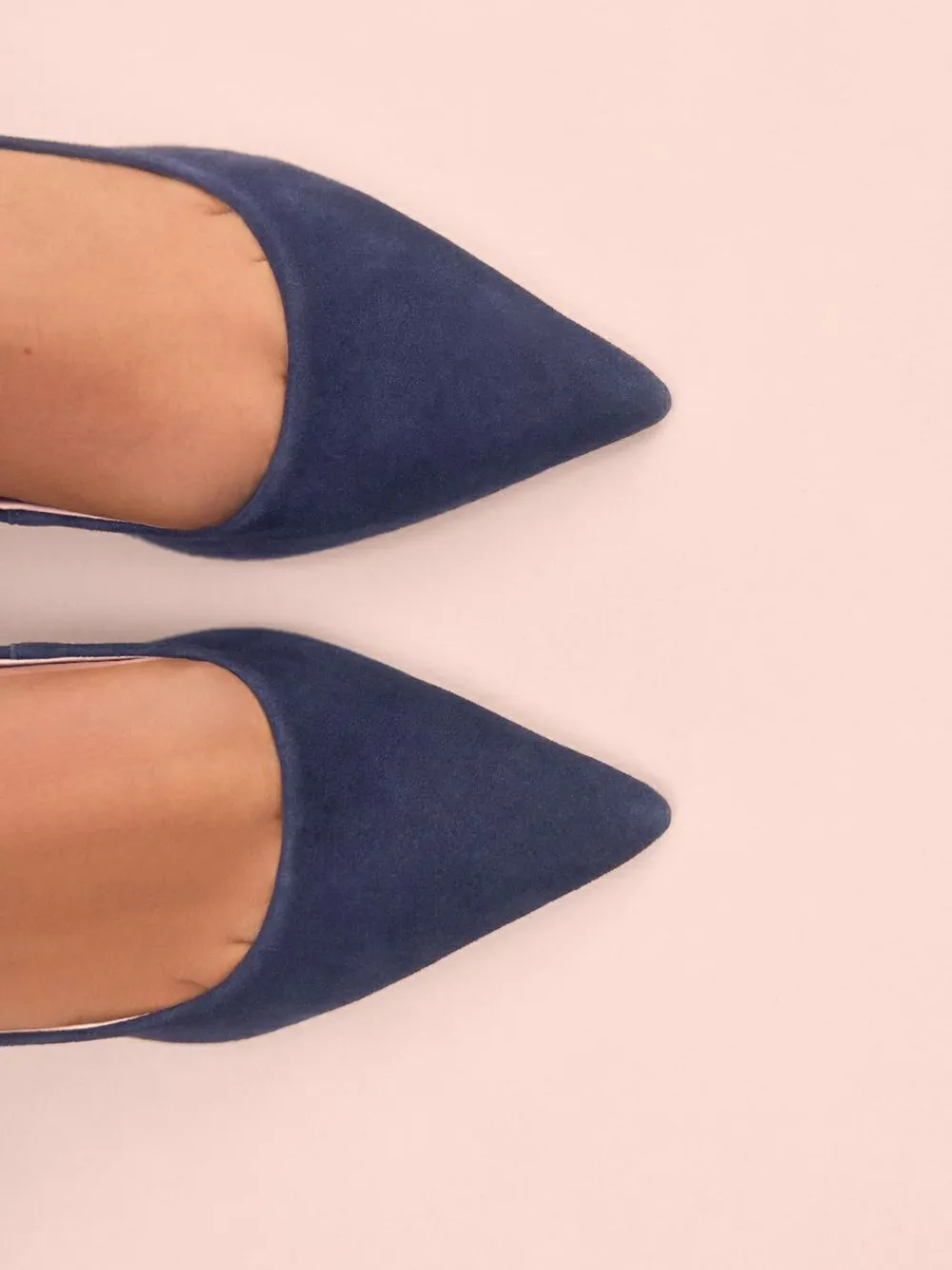 Outlet Next Tabitha Simmons x Dela Slingback Point Heels Navy Leather