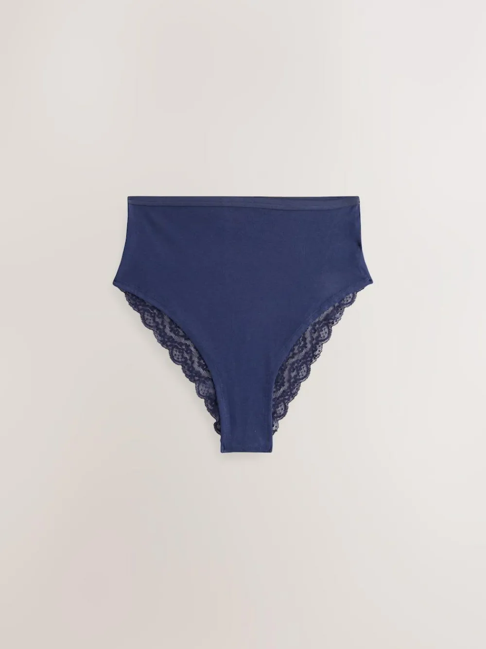 Next Navy Paisley High Rise High Leg Cotton Lace Knickers 4 Pack^Women Panties|All Lingerie