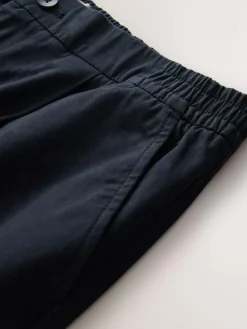 Next Regular Tapered Fit Pleated Stretch Chinos Trousers With Elasticated Waist^ Pants & Chinos