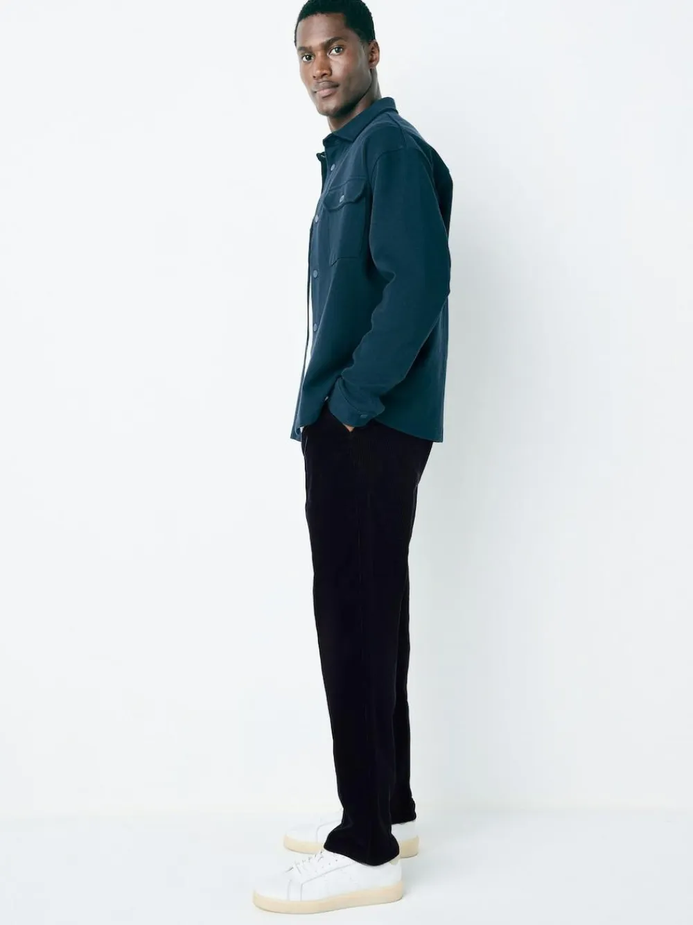 Next Regular Tapered Fit Corduroy Single Pleated Trousers^ Pants & Chinos