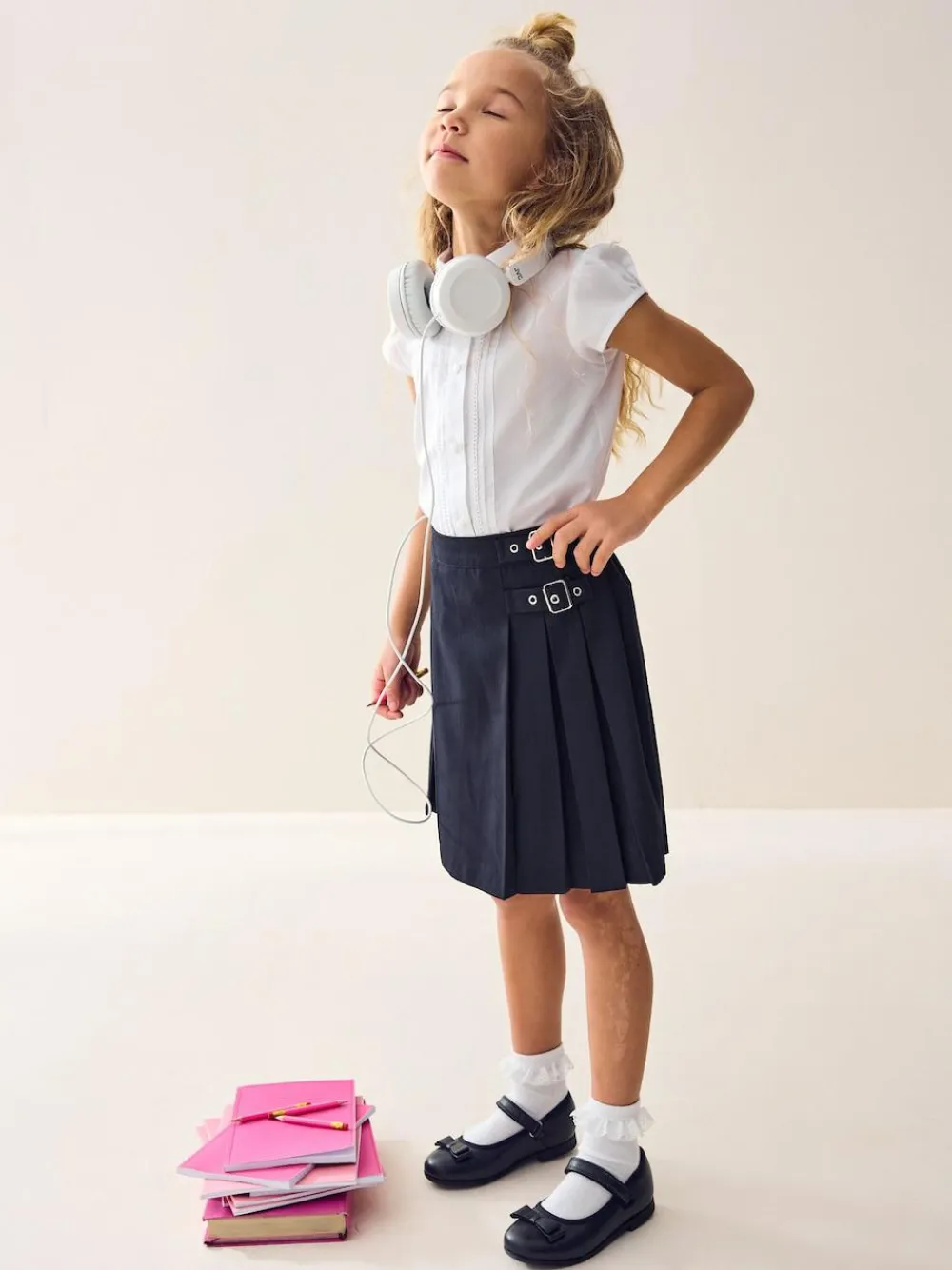 Next Navy School Kilt (3-16yrs)^ Shorts & Skirts