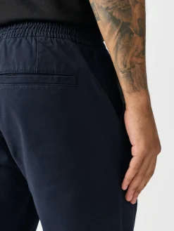 Next Slim Fit Pleated Stretch Chinos Trousers With Elasticated Waist^ Nightwear|Pants & Chinos