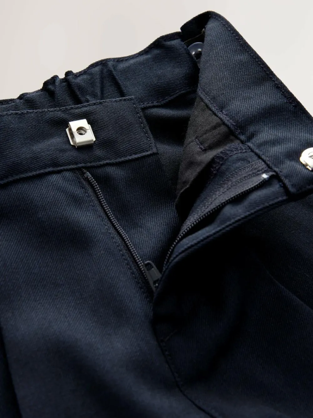 Discount Next Slim Waist School Pleat Front Trousers (3-17yrs) Navy