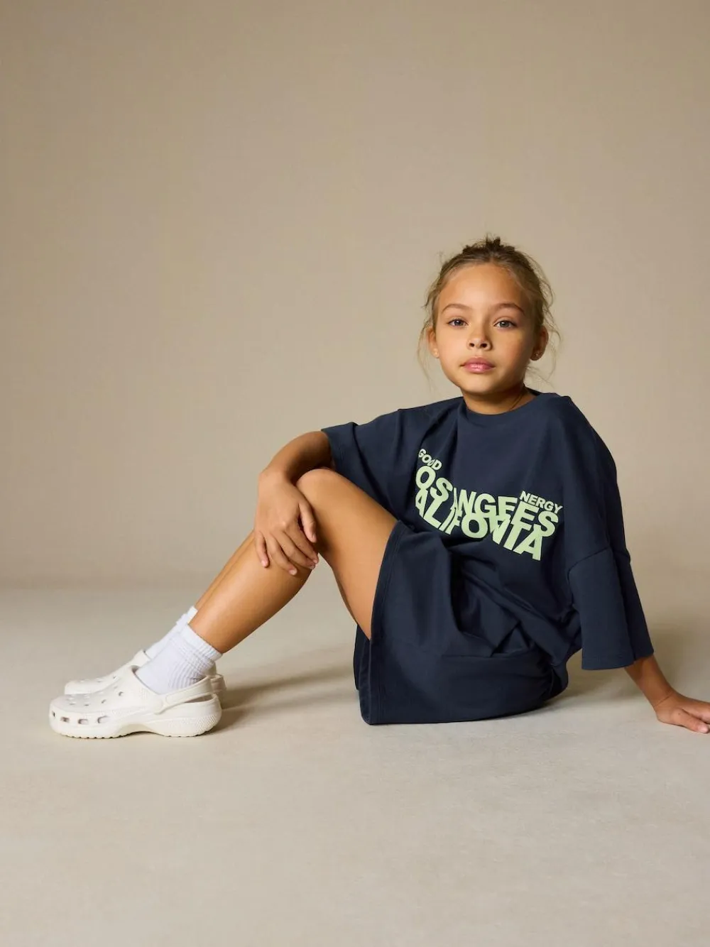 Discount Next Navy Slogan Heavyweight T-Shirt and Shorts Set (3-16yrs)
