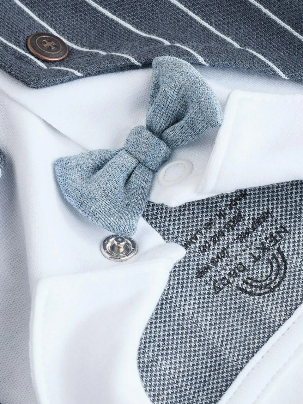 Next Navy Smart Bow Tie Baby Sleepsuit (0mths-2yrs)^BOY Nightwear|Nightwear