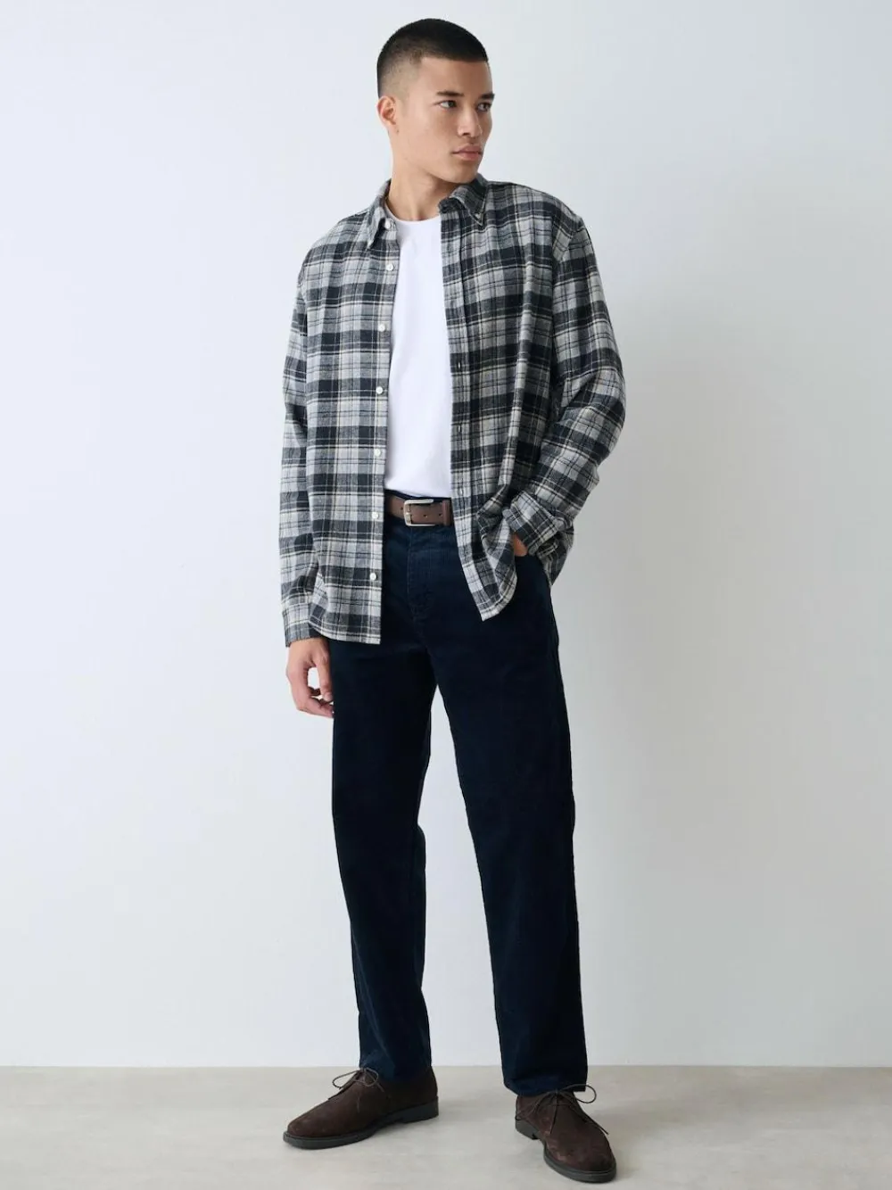 Next Straight Fit Belted Corduroy Trousers^ Pants & Chinos