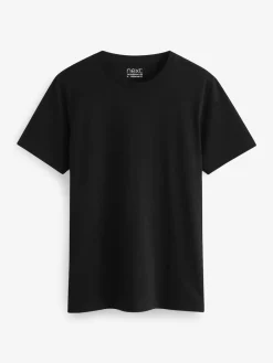 Next Navy/ Teal/ White/ Black/ Green/ Burgundy Regular Fit Essential Cotton T-Shirts 6 Pack^ Nightwear|Tops & T-Shirts