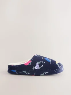 Clearance Next Navy Whippet Mule Slippers