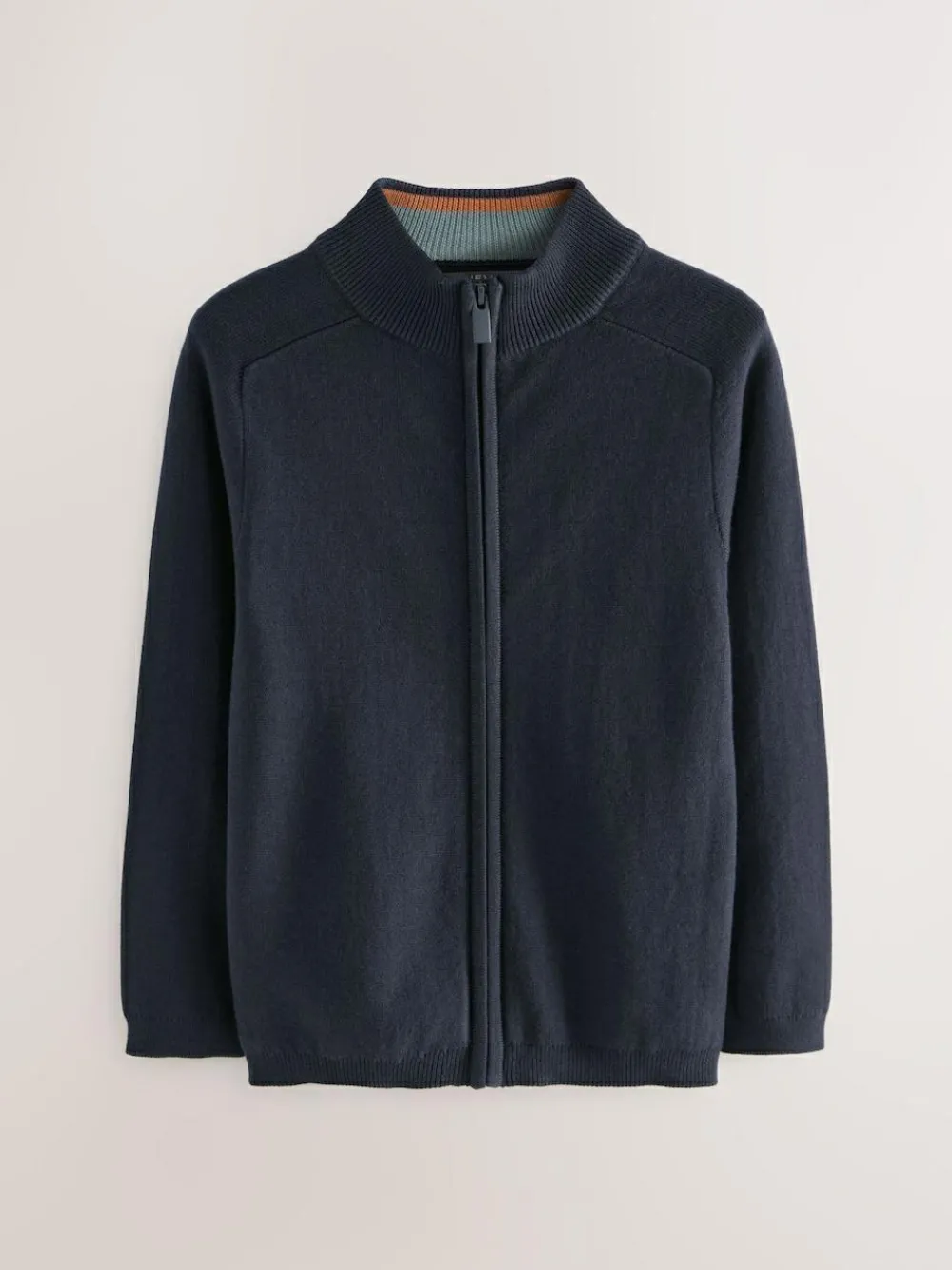 Next Navy Zip Through Knitted Cardigan (3-16yrs)^BOY Knitwear & Sweaters|Knitwear