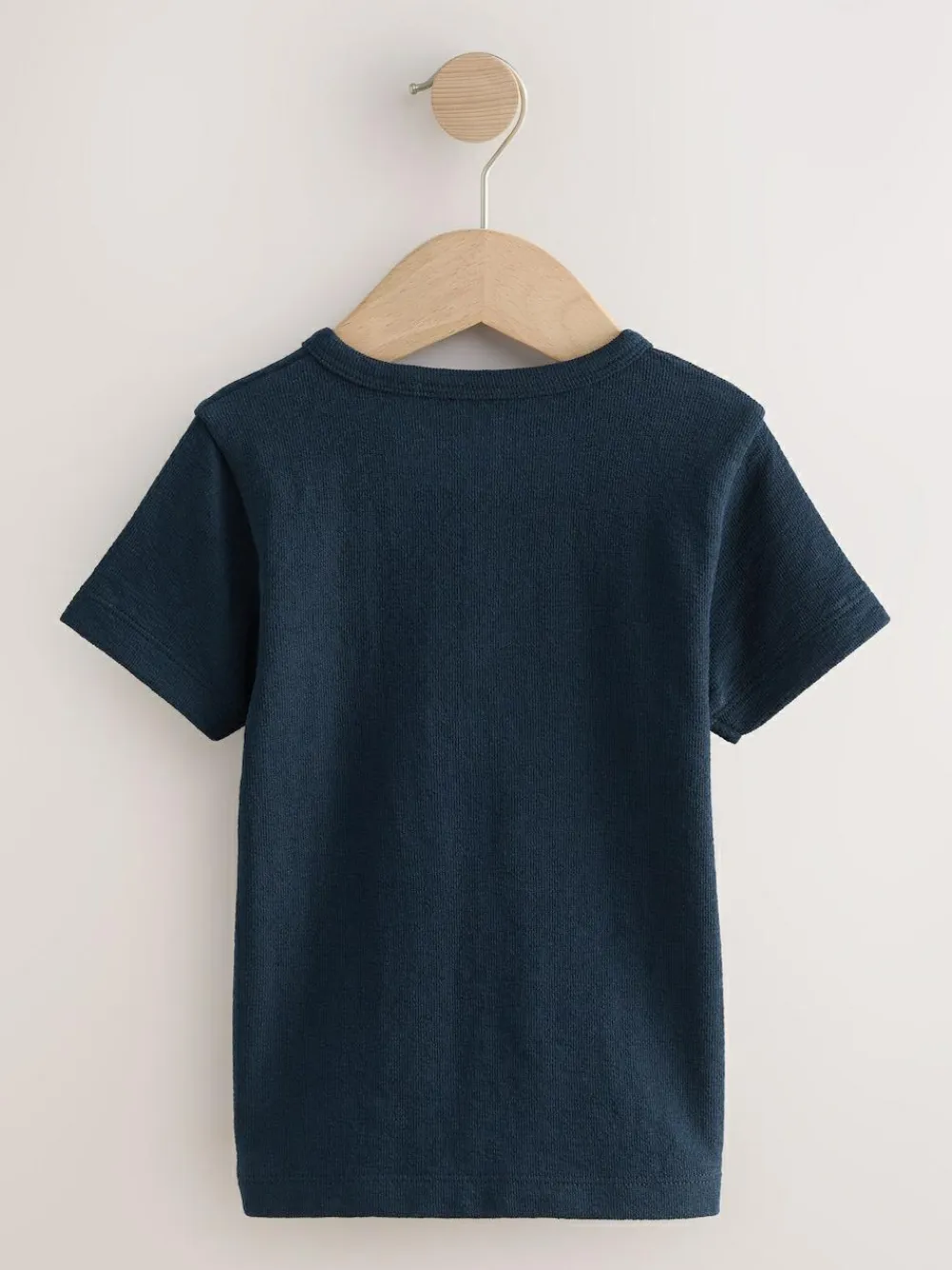 Best Next Navy/Blue/Stone Short Sleeve Henley Neck T-Shirts 3 Pack (3mths-7yrs)