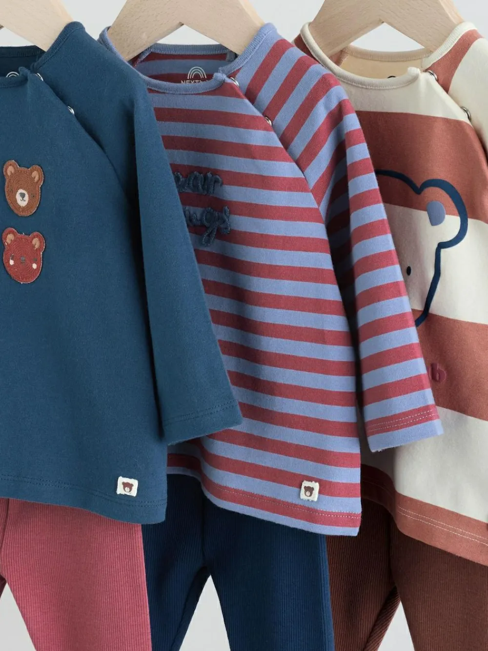 Next Navy/Brown Bear Tops and Leggings 6 Piece Baby Set (0mths-3yrs)^BOY Cosy Club|Baby Winter Clothing