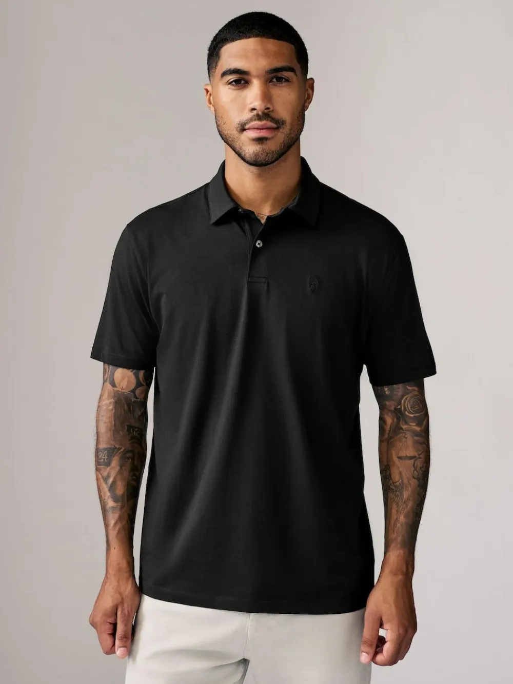 Next Navy/Brown/Grey/White/Sage Green Regular Fit Short Sleeve Jersey Polo Shirts 5 Pack^ Tops & T-Shirts