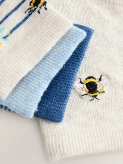 Clearance Next Ankle Socks 4 Pack Navy/Ochre Bee
