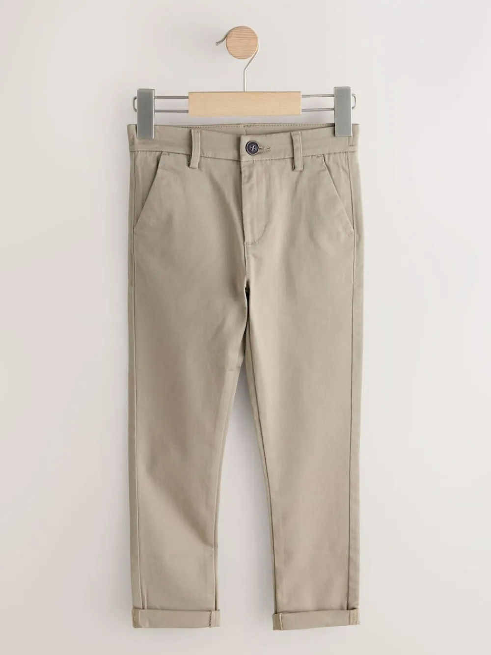 Clearance Next Stretch Skinny Chino Trousers 2 Pack (3-17yrs) Navy/Stone
