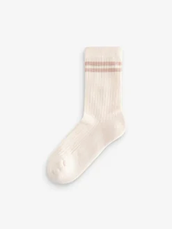 Next Neutral 3 Pack Cotton Rich Cushioned Sole Ankle Socks^ Socks & Tights|Socks & Tights