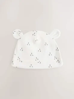 Hot Next Neutral Baby 100% Cotton Beanie Hats 3 Pack (0-12mths)