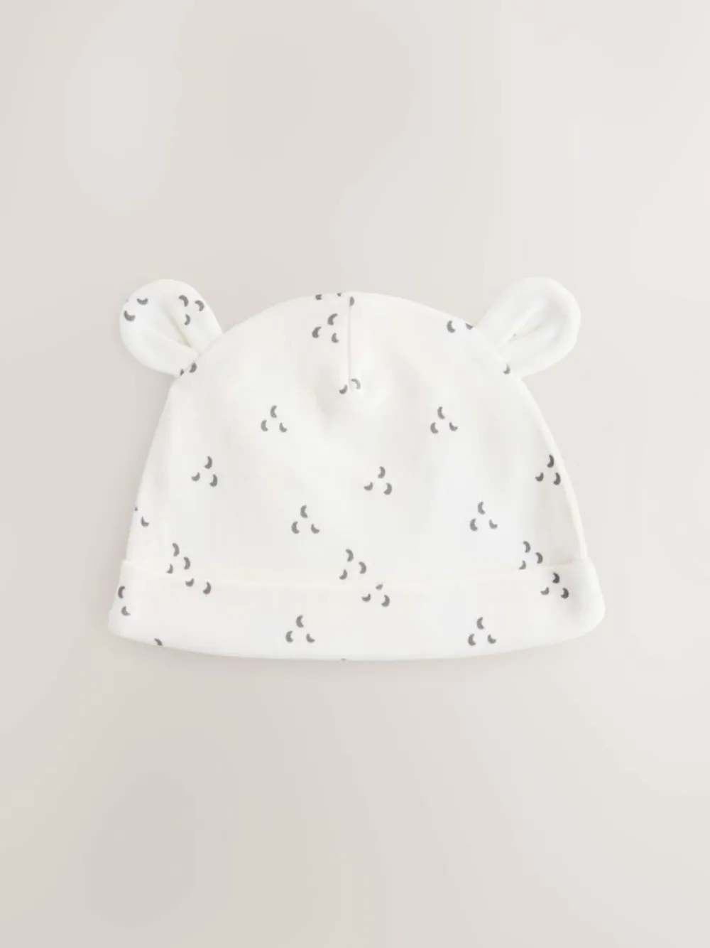 Hot Next Neutral Baby 100% Cotton Beanie Hats 3 Pack (0-12mths)
