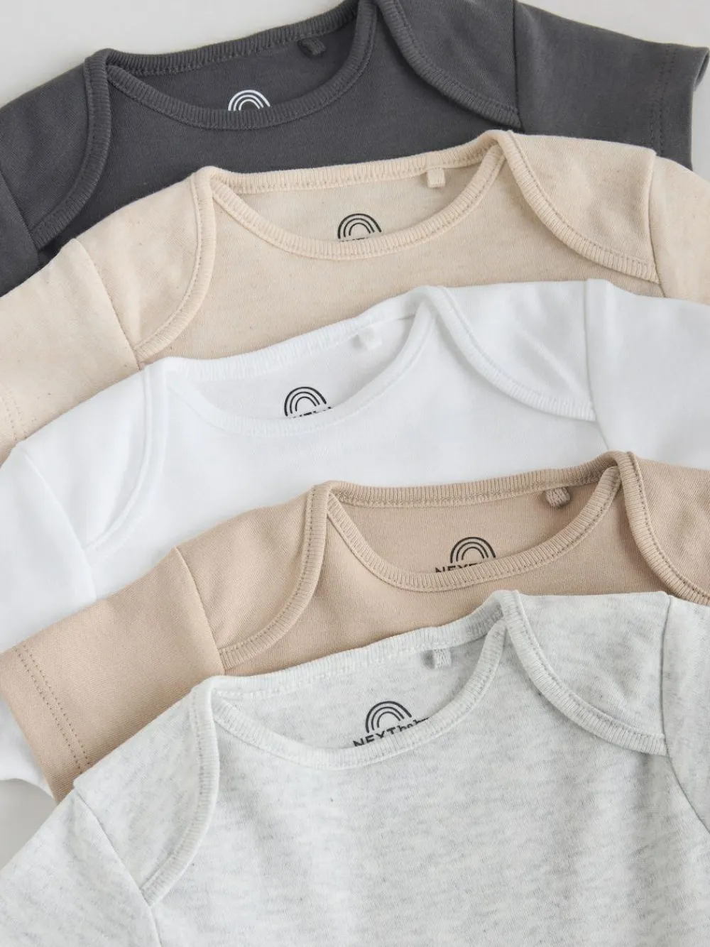Best Next Neutral Baby Essential Short Sleeve Bodysuits 5 Pack