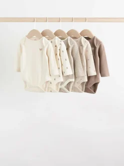 Next Baby Long Sleeve Bodysuits 5 Pack^BOY Baby Girls|Unisex