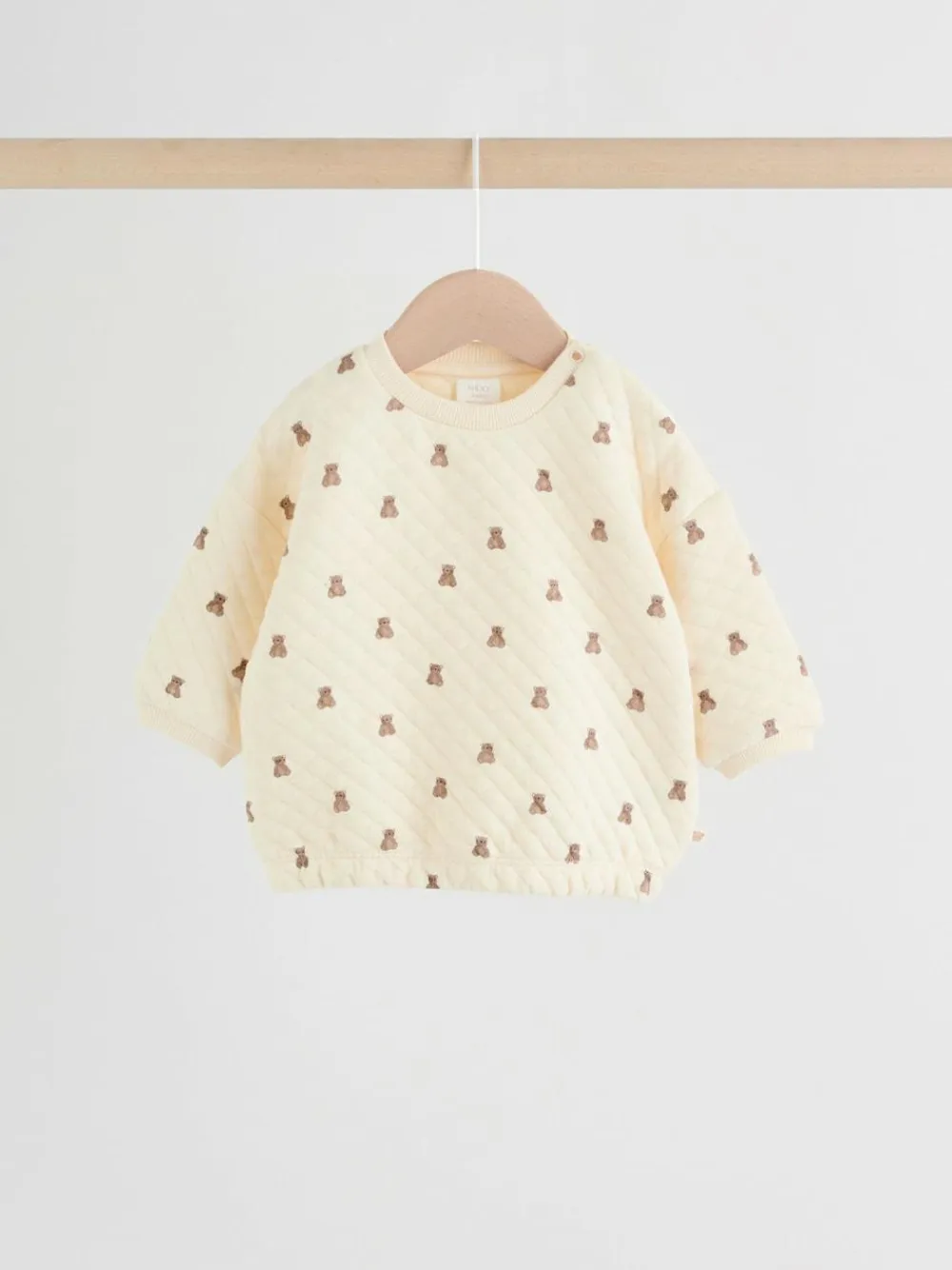 Best Next Neutral Bear Baby Quilted Sweat and Joggers Set (0mths-2yrs)