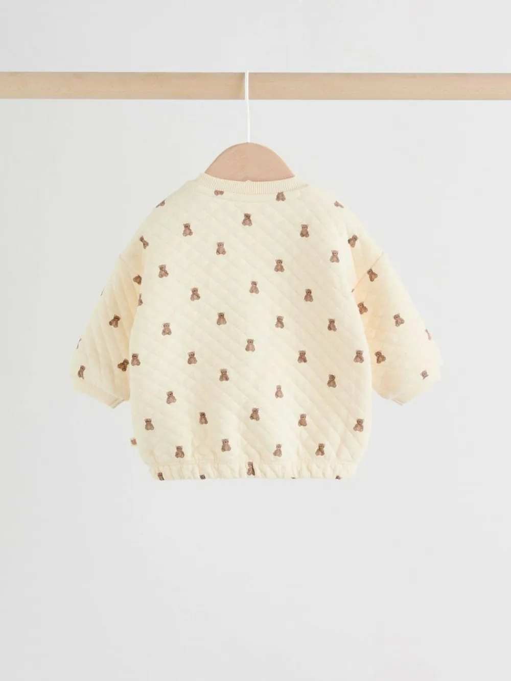 Best Next Neutral Bear Baby Quilted Sweat and Joggers Set (0mths-2yrs)