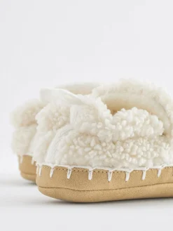 Online Next Neutral Cosy Slip-On Baby Shoes (0-24mths)