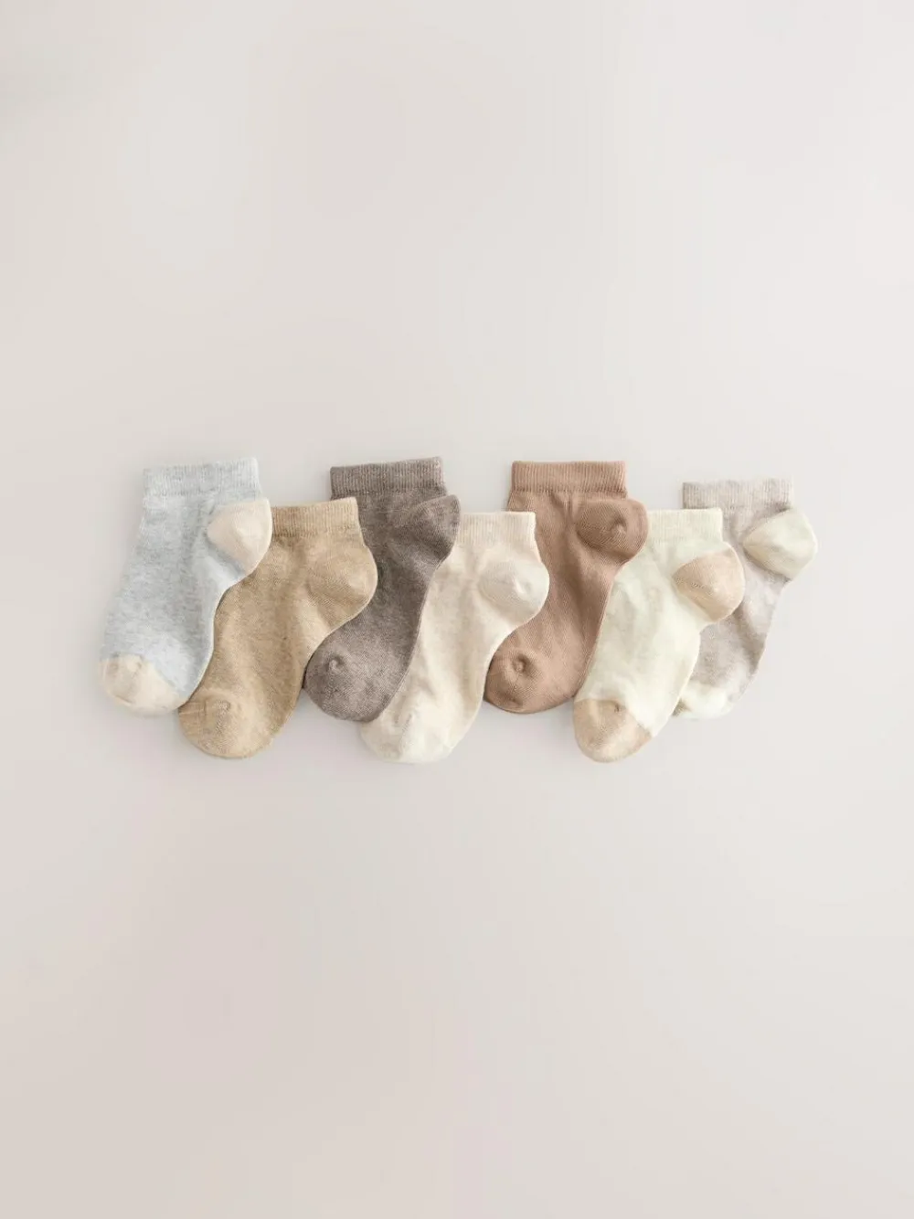 Discount Next Neutral Cotton Rich Trainer Socks 7 Pack