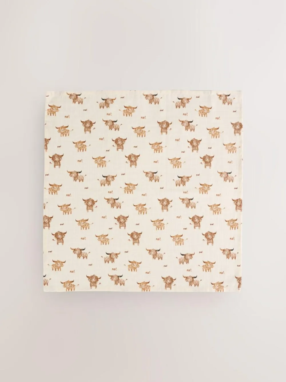 Best Next Neutral Hamish the Cow Baby Muslin Cloths 4 Pack