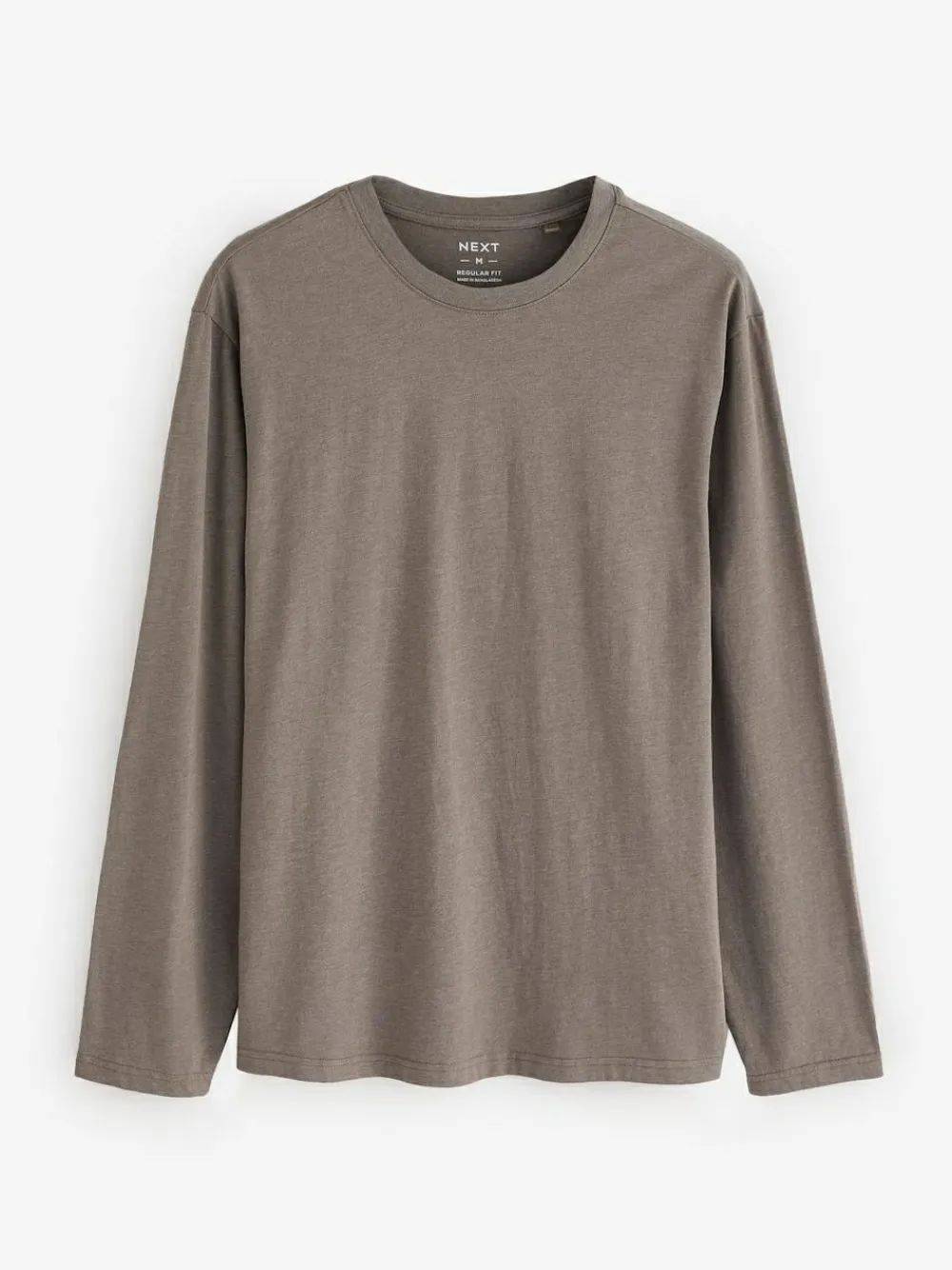 Outlet Next Regular Fit Regular Fit Long Sleeve 100% Cotton T-Shirts 5 Pack Neutral