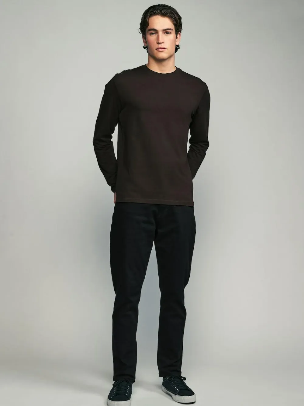 Outlet Next Regular Fit Regular Fit Long Sleeve 100% Cotton T-Shirts 5 Pack Neutral