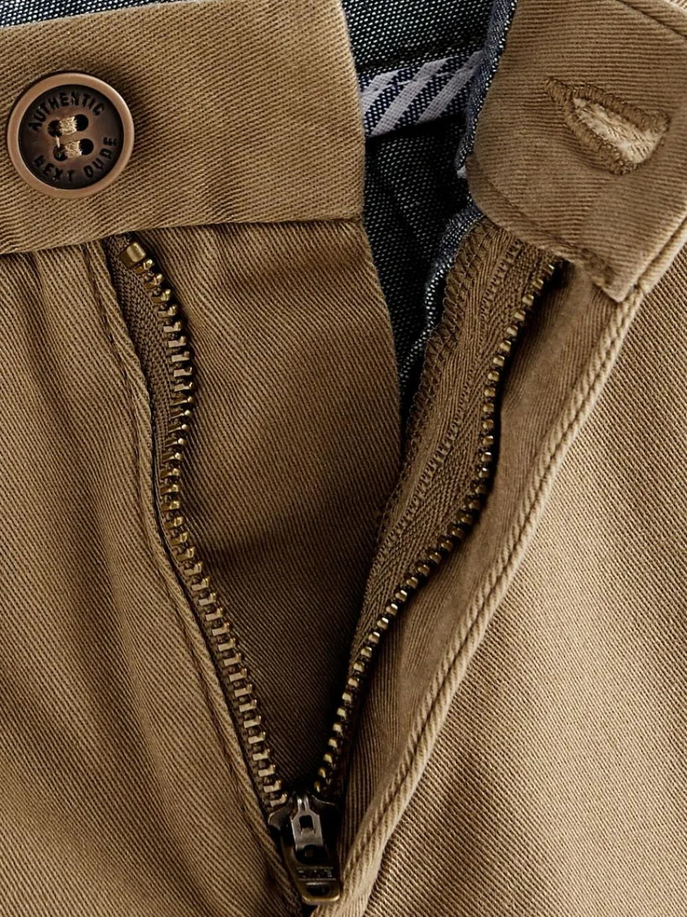 Next Neutral Regular Fit Stretch Chino Trousers (3-17yrs)^BOY Pants & Chinos