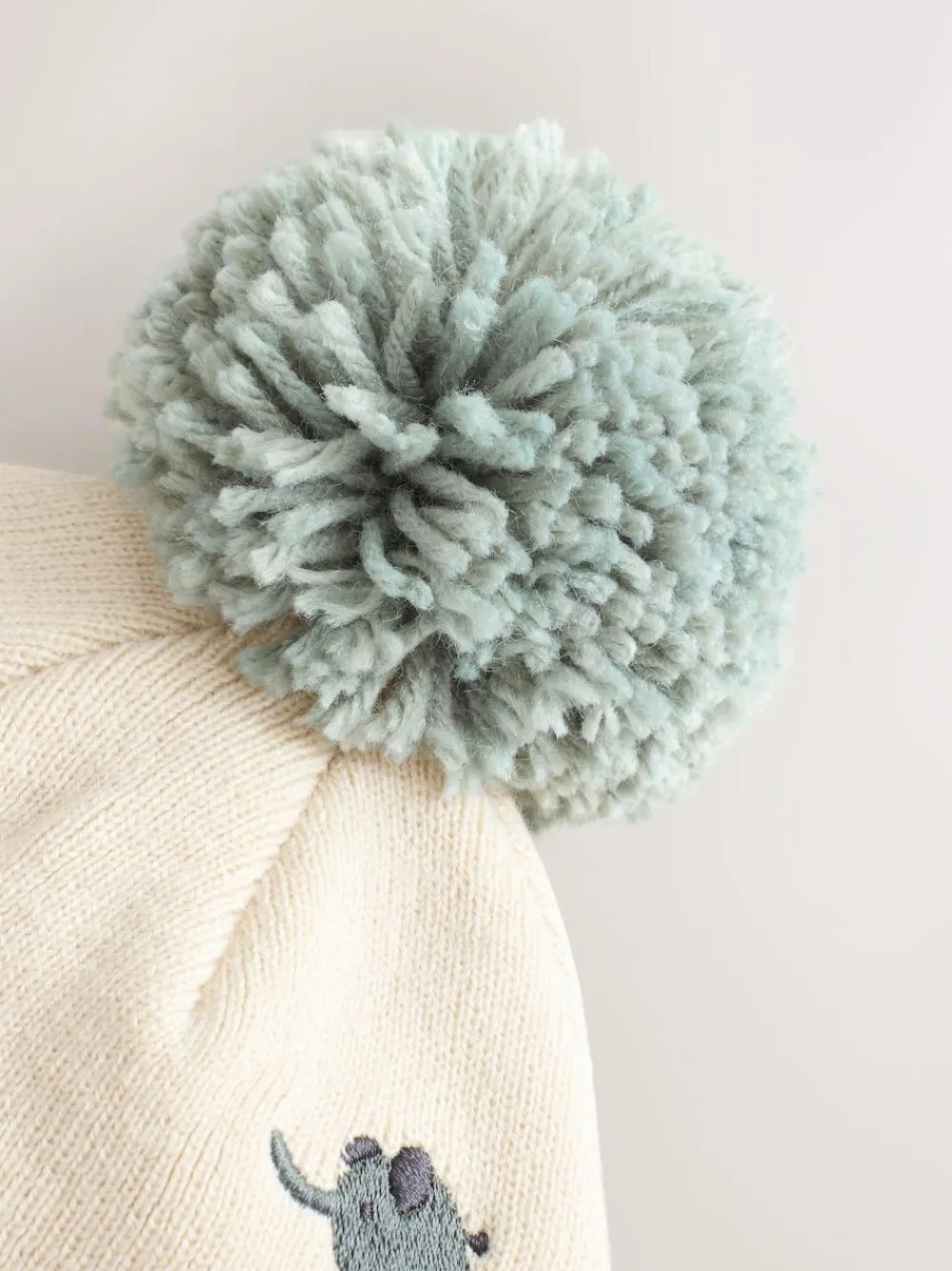 Next Neutral Safari Embroidered Pom Beanie Hat (3mths-10yrs)^BOY Hats & Scratch Mitts|Hats