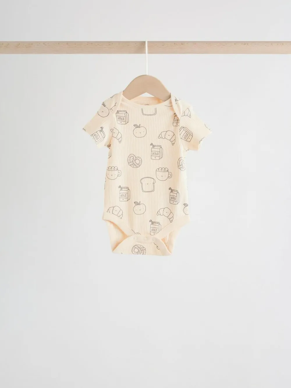 Next Neutral Short Sleeve Baby Bodysuits 5 Pack^BOY Unisex|Bodysuits & Vests