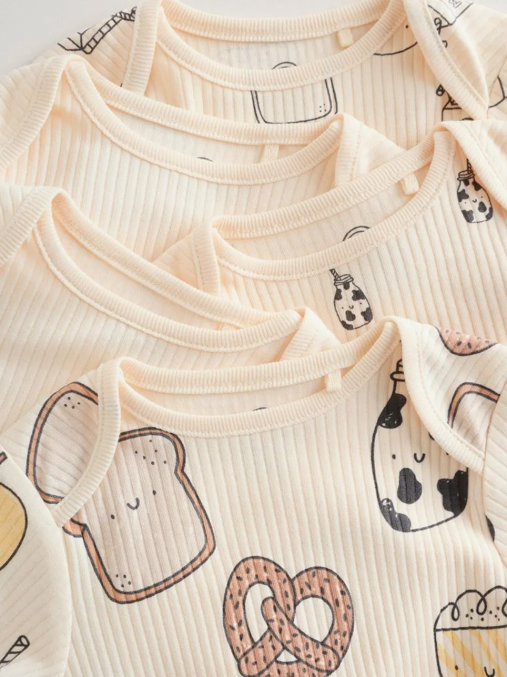 Next Neutral Short Sleeve Baby Bodysuits 5 Pack^BOY Unisex|Bodysuits & Vests