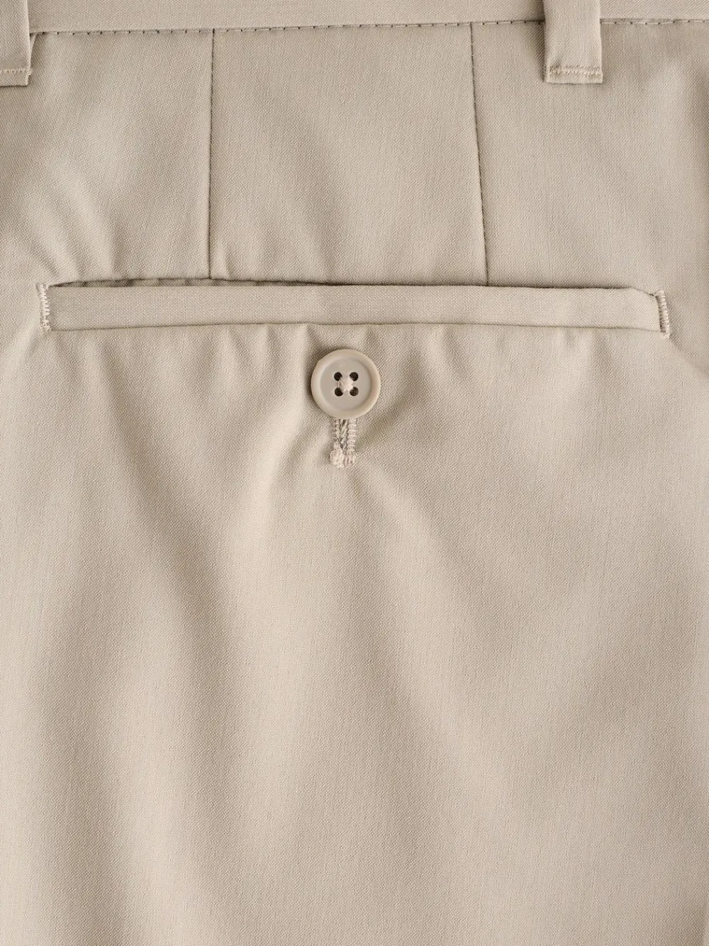 Next Neutral Slim Fit Stretch Smart Trousers